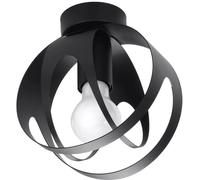 Sollux SL.1086 - Plafond Tulos, in acciaio, 60 W, lunghezza: 16 cm, altezza: 21 cm, dimmerabile, colore: Nero