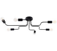 Lustre Acier Noir E27 6 Vector