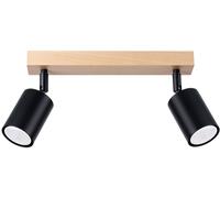 Sollux Lighting Verdo plafonnier 2x10 W noir-bois SL.1291