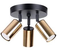 Sollux Lighting Winx plafonnier 3x10 W noir-doré SL.1385