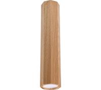 SOLLUX lighting Plafonnier en Bois Couleur Chêne Design Octogonal Minimaliste Moderne pour Chambre Salon Style Scandinave GU10 A++-E 6/6/30 cm 1x Source de Lumière Zeke 30
