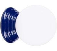 SOLLUX lighting Applique Murale - Lampe Murale Intérieure - en Céramique Émaillée Verre - 1 Abat-jour - Lampe LED Ampoule - Bleu Outremer Zori
