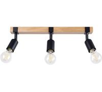 Sollux Lighting Zuca plafonnier 3x15 W noir-bois SL.1297