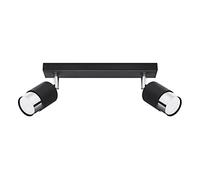 Sollux SL.1065 - Plafond NERO 2, in acciaio nero/cromato, 40 W, lunghezza: 30 cm, larghezza: 5 cm, altezza: 18 cm, dimmerabile