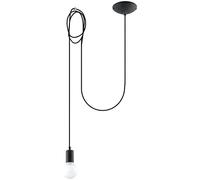 Sollux Lighting Edison lampe suspendue 1x60 W noir SL.0369