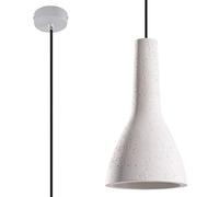 SOLLUX Suspension EMPOLI Éclairage de plafond Lampe béton Ampoule LED Design minimaliste Installation facile Couleur grise 17 x 17 x 132 cm Gris