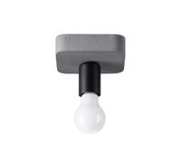SOLLUX TAVO 1 Plafonnier en Béton - Éclairage avec 1 Sources Lumineuses E27 - Ampoule non Incluse - Lampe Moderne pour Intérieurs Contemporains - 13,5x13,5x10 cm