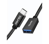 SOLMIMI Adaptateur USB C vers USB OTG Adaptateur USB 3.0 Femelle vers USB C Mâle OTG Type C pour Smartphone, Tablette, Clavier, Souris, Carte Mémoire et Autres Périphériques USB - 0.2m