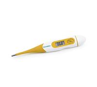 SOLMIRA Thermomètre Numérique Jaune, Haute Précision, Étanche, Mesure Axillaire, Rectale ou Orale, Adapté aux Bébés, Enfants et Adultes