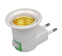 SOLMORE Douille Français Prise vers E27 Ampoule Socket Base Adaptateur Transporteur avec ON-OFF Commutateur