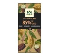 SOLNATURAL Chocolat Noir 85% Tablette 70g Bio - Vegan, Sans Gluten, Sucre de Coco