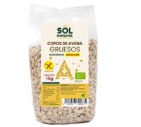 Solnatural Flocons d'Avoine Complets Gros 1kg Bio - Sans Sucre Ajouté Végan