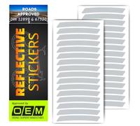 SOLNIT DIN 12899/ASTM D4956 Film réfléchissant pour jante de vélo 26/27,5/28/29" Motif yeux de chat pour vélo Film réfléchissant pour jante avant roue arrière 610C Matériau (blanc, lot 32)