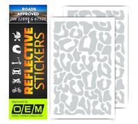 SOLNIT DIN67520 ECE104 - Fabriqué avec O rafol 5600 - Bande réfléchissante - Autocollant imperméable - Pour enfants, voiture, moto, casque, jantes, vélo, réflexion yeux de chat (blanc, lot 72)