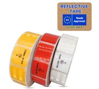 SOLNIT ECE 104 Marquage de contour segmenté pour construction fixe Film réfléchissant pour remorque, camion, voiture, bâche, marquage d'alerte, résistant aux intempéries, Europe, homologation E