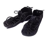 SOLNIT Sandales Romaines Lacets Sandales du Moyen Âge Chaussures en Cuir Sandales Vikings Chaussures Femme Été Hippie Plage Unisexe Vacances, Noir , 37 EU