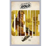 Solo : A Star Wars Story - Poster - Chewie Teaser + cadre interchangeable, Shinsuke® Maxi MDF argenté, vitre acrylique