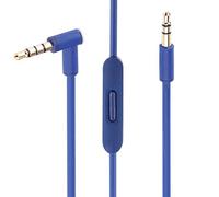 Solo Câble audio de rechange 3,5 mm avec microphone à distance intégré pour casque Beats by Dr Dre Solo/Studio/Pro/Detox/Wireless/Mixr/Executive/Pill Suppot Système iOS (Bleu)