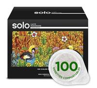 SOLO - Caffè Monorigine Tanzania, Dosettes de café E.S.E. 44 mm, Monodose, 100% Robusta Naturel, Conditionnement de 100 Pièces, Dosettes Compostables