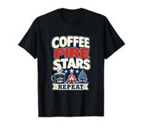 Solo Camping Café Feu Étoiles Répétition Camp Dire T-Shirt