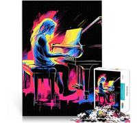 Solo de Piano à Queue pour Fille Puzzle 1000 pièces pour Adolescents Difficile et défi Jeu éducatif pour Anniversaire, Noël 38x26cm