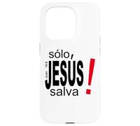 Solo Jesús Salva vidas, Salvación Espiritual Eterna Coque pour iPhone 15 Pro