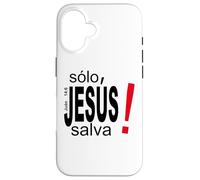 Solo Jesús Salva vidas, Salvación Espiritual Eterna Coque pour iPhone 16