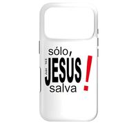 Solo Jesús Salva vidas, Salvación Espiritual Eterna Coque pour iPhone 17 Pro