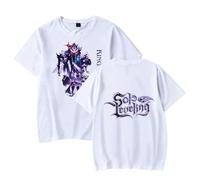 Solo Leveling Arise from The Shadow Merch T-Shirts à Manches Courtes Garçon Fille Anime Col Rond Tees Tops