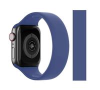 Solo Loop Silicone Pour Bracelet De Montre Apple 46mm 44mm 45mm 41mm 49mm 38mm 42mm Bracelet De Ceinture Iwatch Série 10 9 8 7 6 Ultra 2 Bracelet.Bay Blue.38 40 41 S10-42mm -L