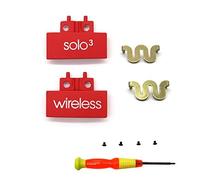 Solo Lot de 3 charnières de rechange en métal pour casque sans fil Beats Solo3/Solo2, kit de réparation durable pour bandeau pliable en métal (rouge)
