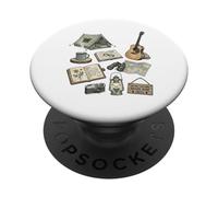 Solo Nature Kit de Journal de Camping avec icônes de forêt Vintage PopSockets PopGrip Adhésif