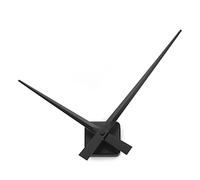 SOLO ORA Mécanisme de montre silencieuse à quartz de précision, aiguilles en aluminium 20 cm. Entreprise italienne spécialisée (Noir)