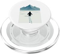 Solo Penguin Journey Arctic Landscape Solitude Persévérance PopSockets PopGrip pour MagSafe
