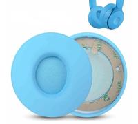 Solo Pro Coussinets de rechange en cuir protéiné compatibles avec casque Beats Solo Pro, bleu clair
