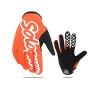 SOLO QUEEN Sim-Racing Gants pour simulateur de volant et gant de karting Orange Taille L