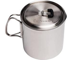 Solo Stove Camping Marmite 900 ml| Incl. Sac de transport, graduations en oz et ml, bec verseur, couvercle et poignées rabattables, Acier inoxydable, 11,9 x 11,5 cm, Volume : 900 ml, 200 g