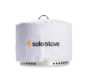 Solo Stove Housse de protection pour Yukon, accessoires pour brasero, imperméable, polyester recouvert de PVC avec supports intérieurs en aluminium, ⌀ 71 cm, hauteur 44,5 cm, blanc