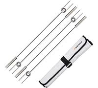 Solo Stove Piques pour brasero, Set de 4 pièces, pochette de protection incluse, accessoires pour brasero à deux dents, en acier inoxydable, longueur : 91,44 cm