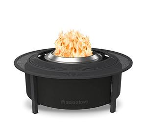 Solo Stove Plateau Surround pour brasero, Grand | Permet de surélever Les braseros à Bois Yukon, Acier thermolaqué/Tissu d'extérieur résistant aux UV, Dimensions (HxDia) : 52 x 133,5 cm, Noir