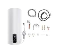 SOLOCJNL Chauffe-eau électrique 100 l - Chauffe-eau horizontal - 220 V - 2000 W - Écran LED - 25-75 °C - Chauffe-eau chaude pour cuisine, jardin, salle de bain