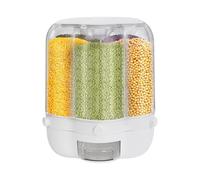 SOLOCJNL Distributeur de riz, rotatif à 360°, design entonnoir, récipient de stockage de riz et de céréales pour la cuisine à la maison (12,5 kg)