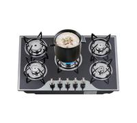 SOLOCJNL Gaz Stove à gaz, 5 brûleurs, en acier inoxydable GPG/NG-Gas Stove, 1/1,75/2,75/3 kW, pour cuisine, intérieur, maison, camping, 85 x 50 cm