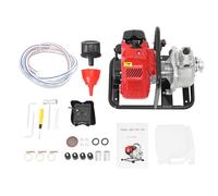 SOLOCJNL Pompe À Eau Portable 40F 2 Temps, Pompe À Eau 1 Pouce, 1250 W, 8500 Tr/Min, 1,7 CV, Avec Tuyau D'Aspiration De 2 M, Rouge, Pour Jardins, Parterres De Fleurs, Installations D'Eau, Mines