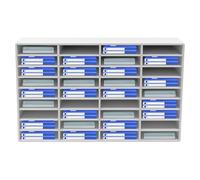 SOLOCJNL Porte-documents, 36 compartiments, organiseur de littérature, porte-documents de bureau, boîte aux lettres, compartiments de rangement pour la maison, le bureau, la cabinet (blanc)