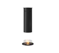 SOLOLED Cheminée à bioéthanol à poser Inround - Biocheminée noire de sol avec cheminée d.95 cm