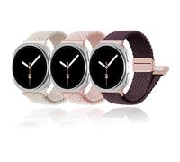 SOLOLUP 3Pièces Bracelet Magnétique Tressés pour Samsung Galaxy Watch 8 40mm 44mm/8 Classic Band 46mm Homme Femme,Élastique Tissé Nylon Bracelets Sport Rechange Strap pour Samsung Watch 8/8 Classic