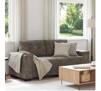 SOLOMON@Canapé deux places - 2 places - Sofa fixe Contemporain - - avec coussin Gris foncé Cuir artificiel XMM35929