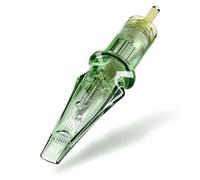 Solong Aiguille Tatouage Kit 20pcs, Transparent Cartouches Aiguilles jetables stérilisées à haute stabilité #10 Bugpin Round 15 Magnum Long Taper Tattoo Needles (1015RM-L)