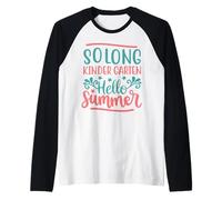 Solong Kindergarten Hello Summer Funny Back to School Kids Manche Raglan